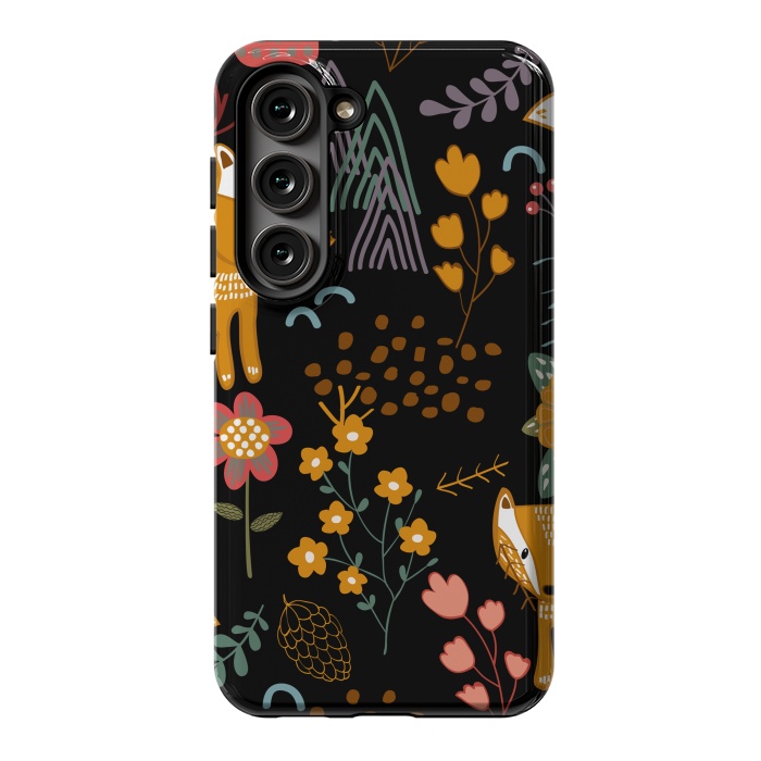 Galaxy S23 StrongFit Summer Forest Seamless Pattern Background by ArtsCase