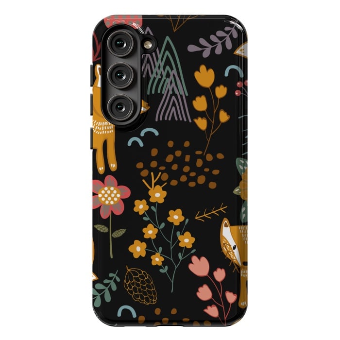 Galaxy S23 Plus StrongFit Summer Forest Seamless Pattern Background by ArtsCase