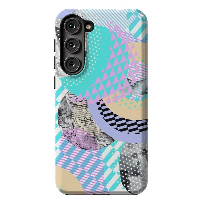 Galaxy S23 Plus StrongFit Colorful graphic pop-art collage by Oana 