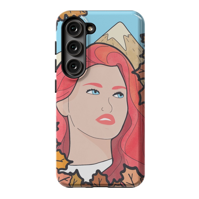 Galaxy S23 StrongFit The autumn girl by Steve Wade (Swade)