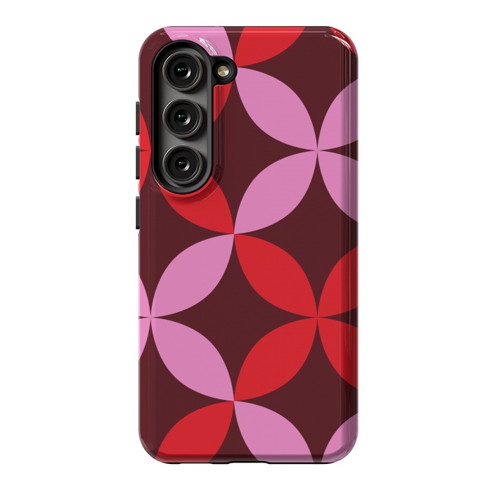 Galaxy S23 StrongFit red pink floral  by Winston