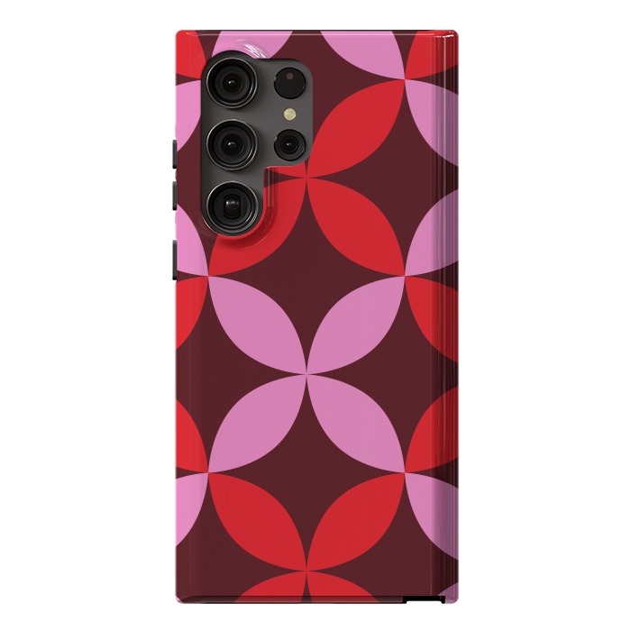 Galaxy S23 Ultra StrongFit red pink floral  by Winston