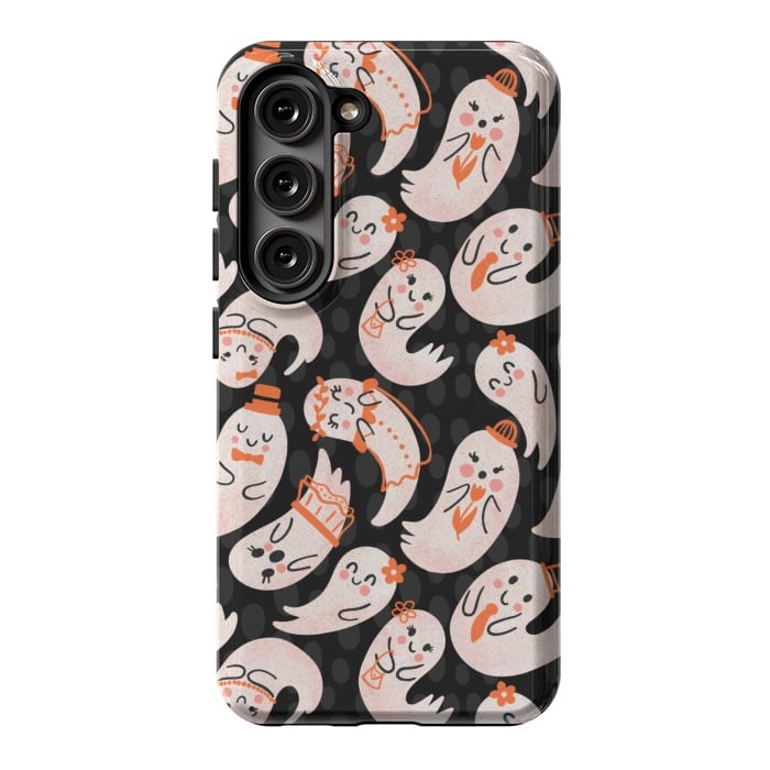 Galaxy S23 StrongFit Cute Ghost Friends by Noonday Design