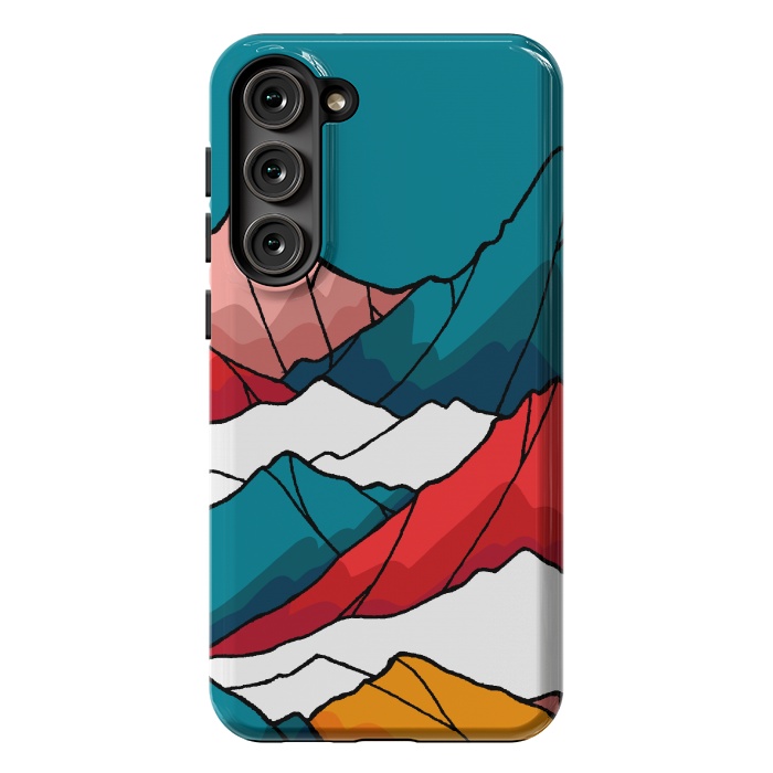 Galaxy S23 Plus StrongFit The coloured mountains by Steve Wade (Swade)