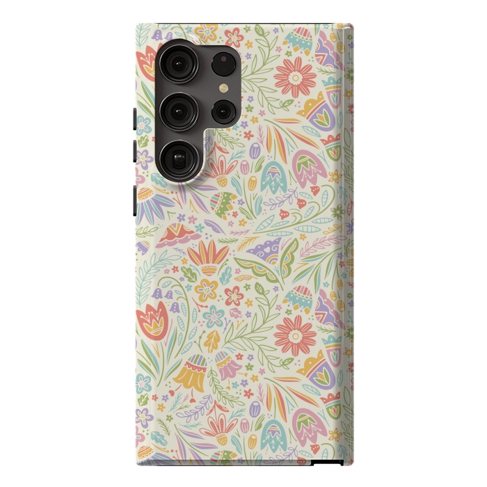Galaxy S23 Ultra StrongFit Pretty Pastel Floral by Noonday Design