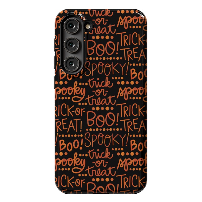 Galaxy S23 Plus StrongFit Spooky Halloween Lettering by Noonday Design
