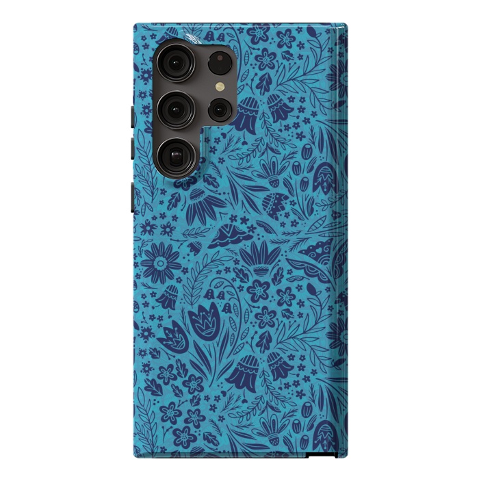 Galaxy S23 Ultra StrongFit Dainty Blue Floral by Noonday Design