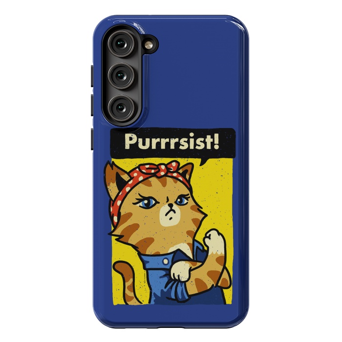 Galaxy S23 Plus StrongFit Purrsist Cat 2 We Can Do It Cat Lover by Vó Maria