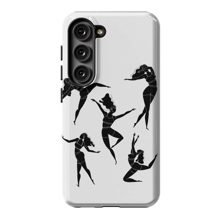 Galaxy S23 StrongFit Dance Girl Black and White by Jelena Obradovic