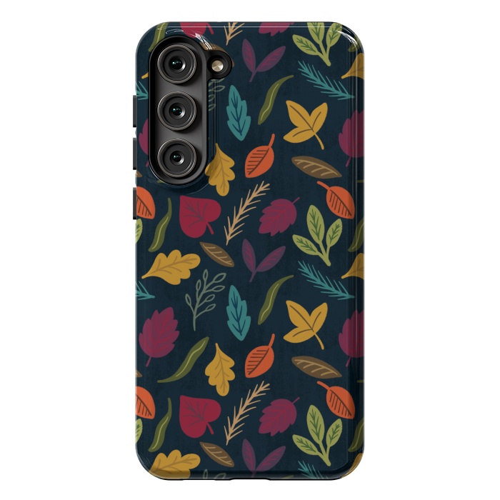 Galaxy S23 Plus StrongFit Bold and Colorful Fall Leaves by Noonday Design