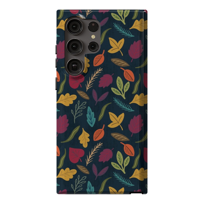 Galaxy S23 Ultra StrongFit Bold and Colorful Fall Leaves by Noonday Design