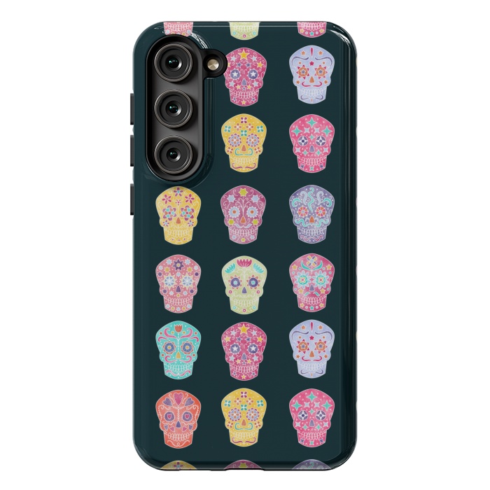 Galaxy S23 Plus StrongFit Day of the Dead Mexican Sugar Skulls by Nic Squirrell