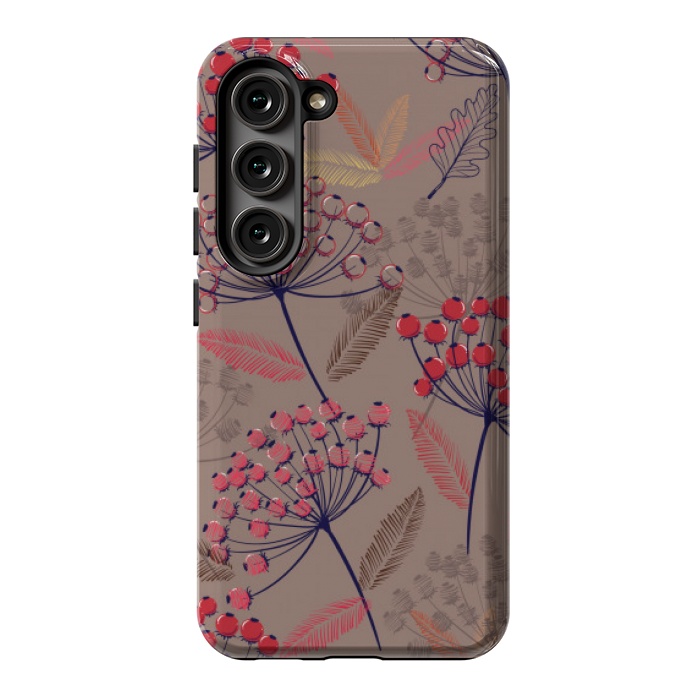 Galaxy S23 StrongFit cute cherry pattern  by MALLIKA