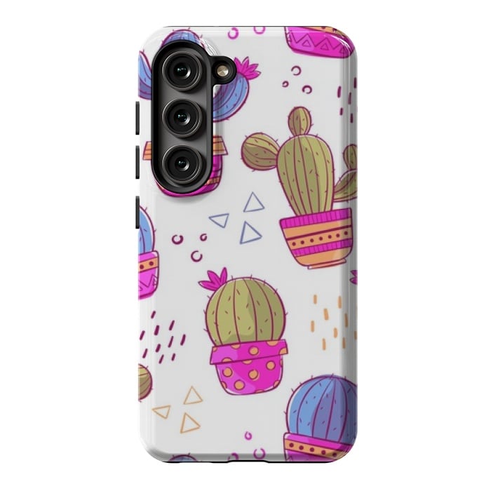 Galaxy S23 StrongFit cactus pattern 45 by MALLIKA