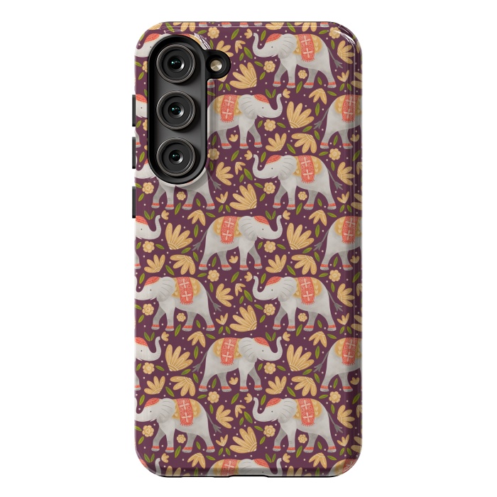 Galaxy S23 Plus StrongFit Majestic Elephants by Noonday Design
