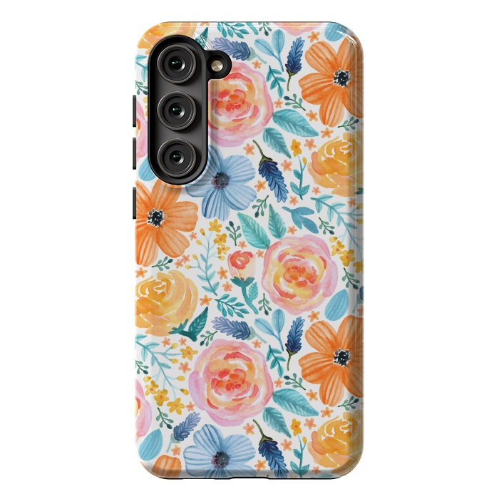 Galaxy S23 Plus StrongFit Bold Blooms by Tangerine-Tane