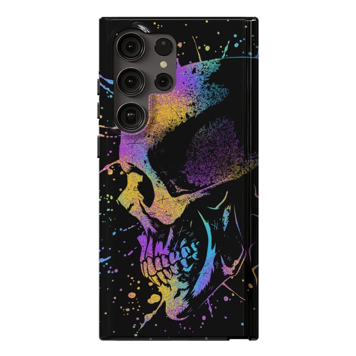 Galaxy S23 Ultra StrongFit Skull Colorful Artistic by Alberto