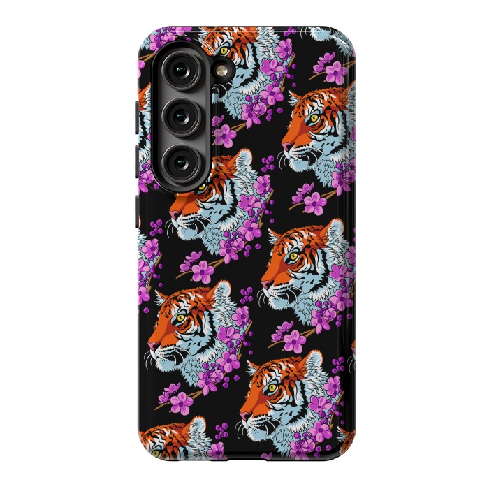 Galaxy S23 StrongFit Tiger Cherry Tree by Alberto