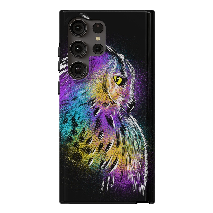 Galaxy S23 Ultra StrongFit Sketch Owl Colorful by Alberto