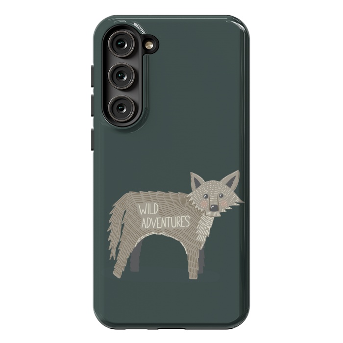 Galaxy S23 Plus StrongFit Wild Adventures Wolf  by Edith May