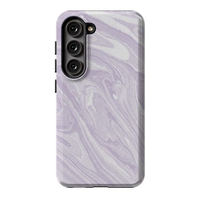 Galaxy S23 StrongFit Pastel Purple lavender liquid marble by Oana 