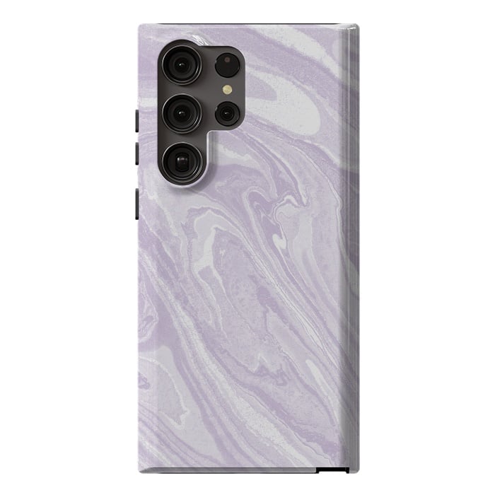 Galaxy S23 Ultra StrongFit Pastel Purple lavender liquid marble by Oana 