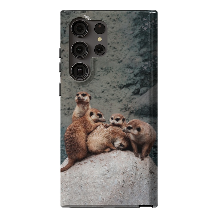 Galaxy S23 Ultra StrongFit Meerkat family by Laura Nagel