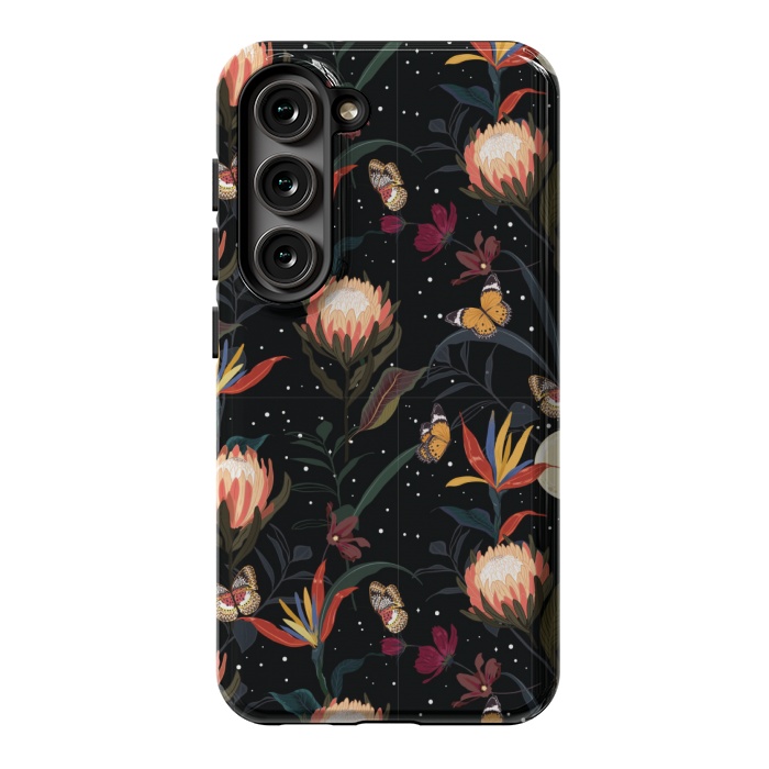 Galaxy S23 StrongFit copper floral pattern by MALLIKA