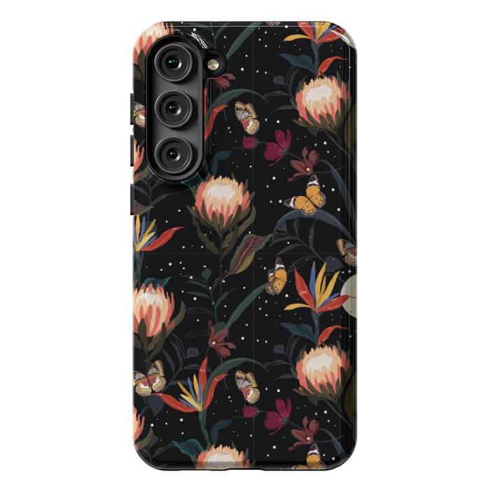 Galaxy S23 Plus StrongFit copper floral pattern by MALLIKA