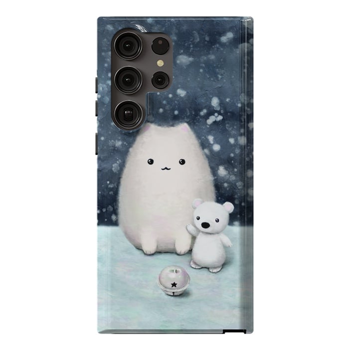 Galaxy S23 Ultra StrongFit Winter cat by Laura Nagel
