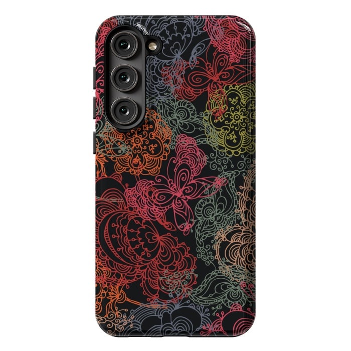 Galaxy S23 Plus StrongFit pretty butterfly pattern by MALLIKA