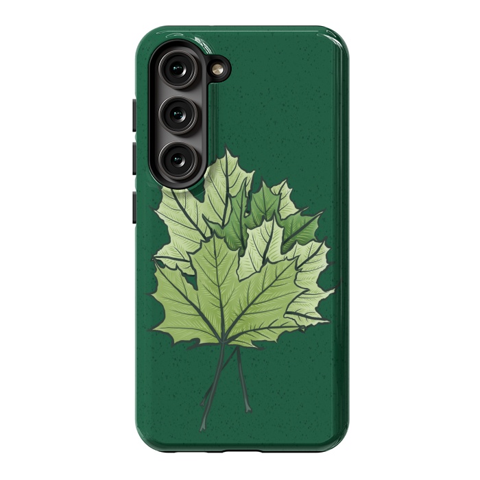 Galaxy S23 StrongFit Green Maple Leaves In Spring by Boriana Giormova