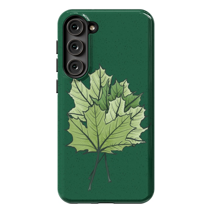 Galaxy S23 Plus StrongFit Green Maple Leaves In Spring by Boriana Giormova