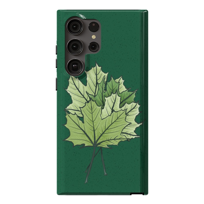 Galaxy S23 Ultra StrongFit Green Maple Leaves In Spring by Boriana Giormova