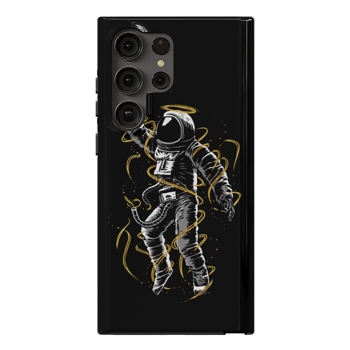 Galaxy S23 Ultra StrongFit Astronaut lines gold by Alberto