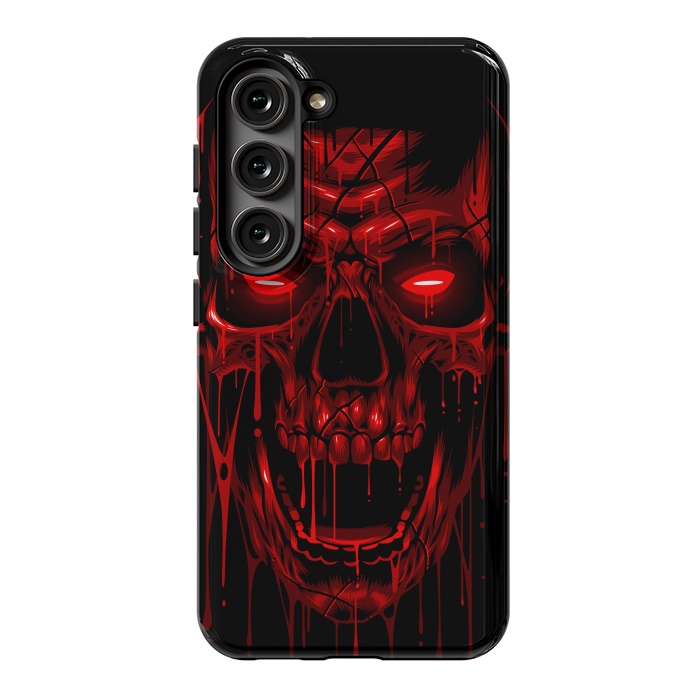 Galaxy S23 StrongFit Blood Skull by Alberto