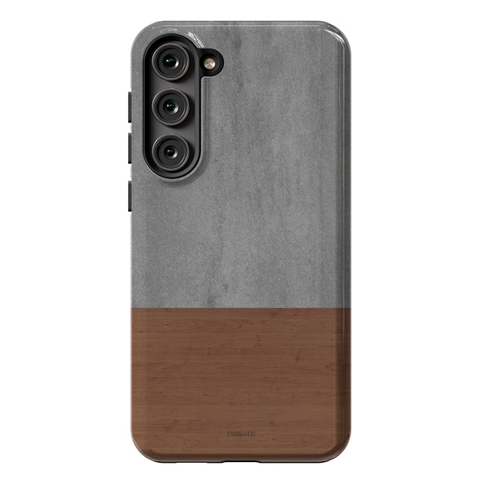 Galaxy S23 Plus StrongFit Concrete-Touch of a Wood by ''CVogiatzi.