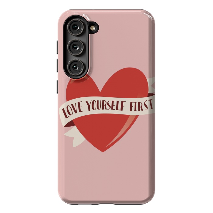 Galaxy S23 Plus StrongFit Love Yourself First, Happy Valentine's Day by Jelena Obradovic