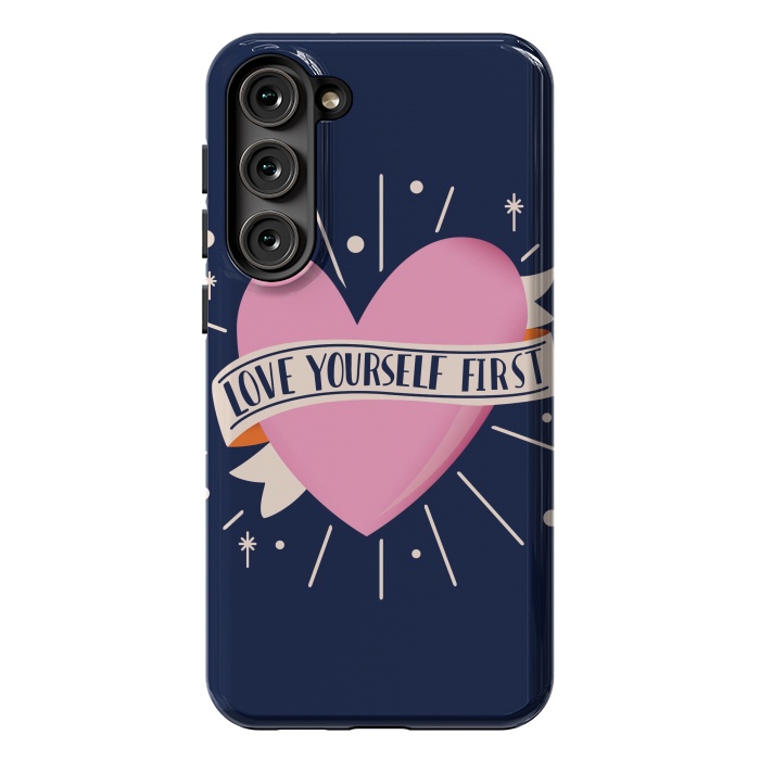Galaxy S23 Plus StrongFit Love Yourself First, Happy Valentine's Day 2 by Jelena Obradovic