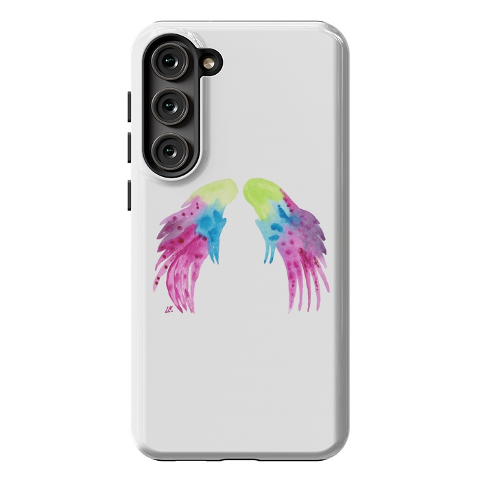 Galaxy S23 Plus StrongFit Angel wings watercolor  by ArtKingdom7