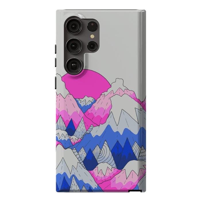 Galaxy S23 Ultra StrongFit The hot pink and blue peaks by Steve Wade (Swade)