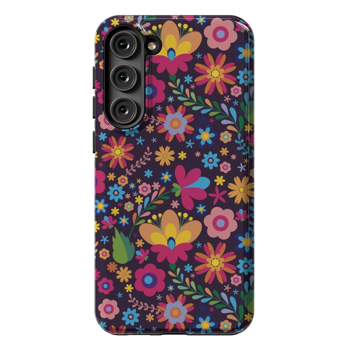 Galaxy S23 Plus StrongFit Pink and Yellow Flower Party by ArtsCase
