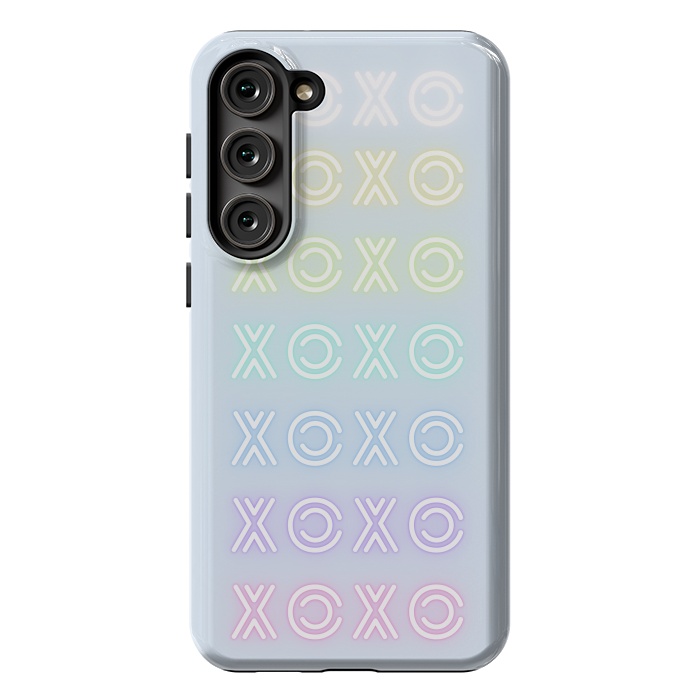 Galaxy S23 Plus StrongFit Pastel neon XOXO typo Valentine by Oana 