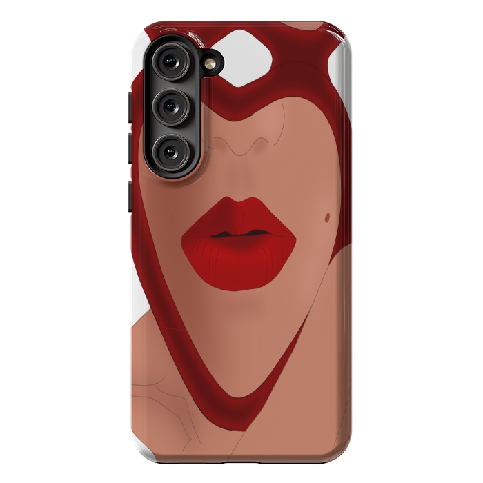 Galaxy S23 Plus StrongFit Mirrored Lips - Valentines Edition Design by Anima Tea Story