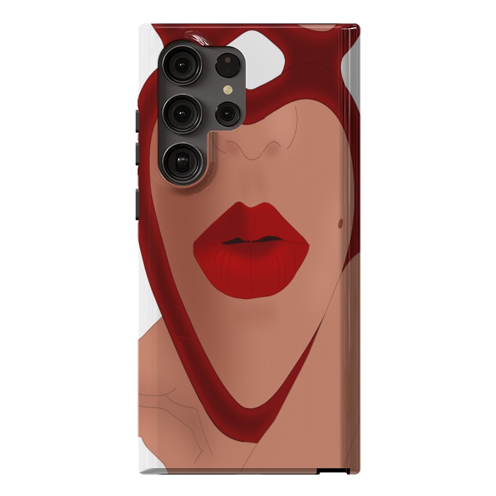 Galaxy S23 Ultra StrongFit Mirrored Lips - Valentines Edition Design by Anima Tea Story