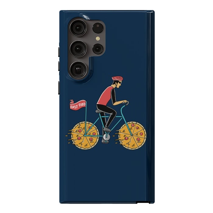 Galaxy S23 Ultra StrongFit Pizza Bicycle by Coffee Man