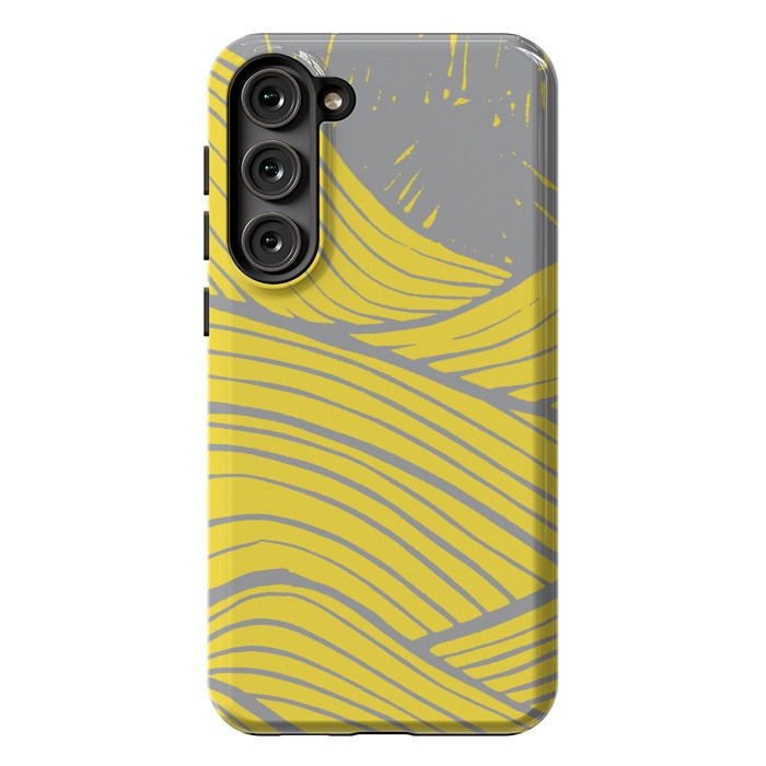 Galaxy S23 Plus StrongFit The yellow waves by Steve Wade (Swade)