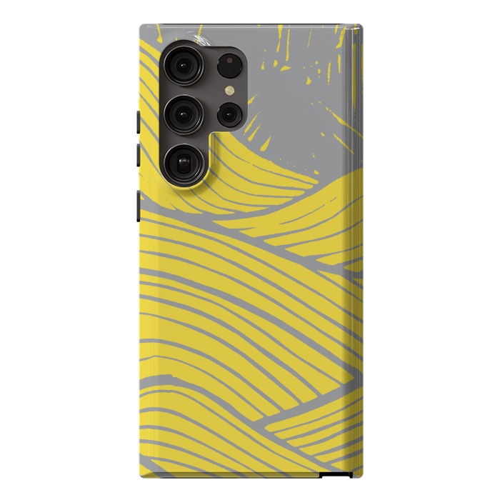 Galaxy S23 Ultra StrongFit The yellow waves by Steve Wade (Swade)