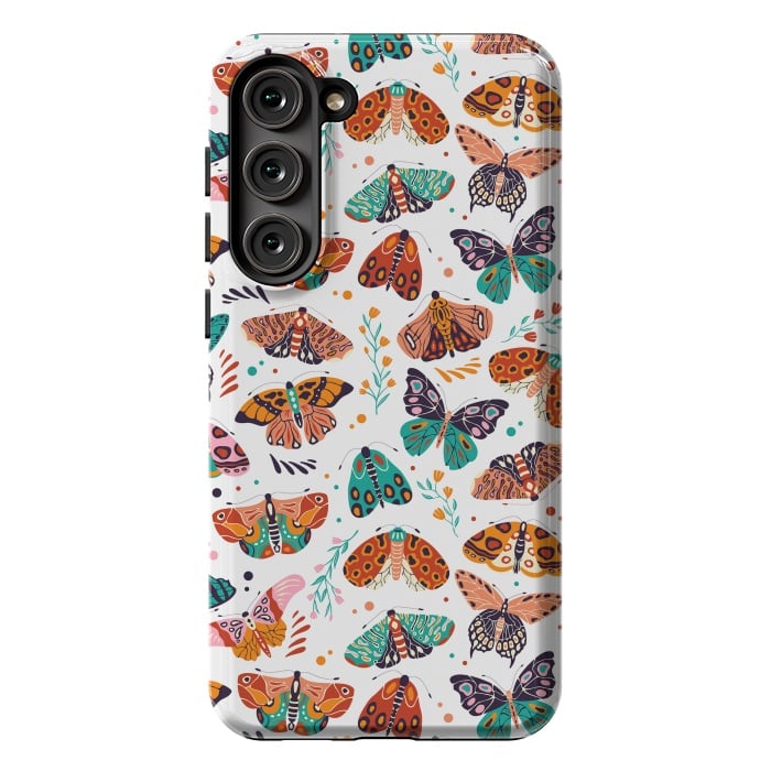 Galaxy S23 Plus StrongFit Spring Butterflies Pattern 002 by Jelena Obradovic