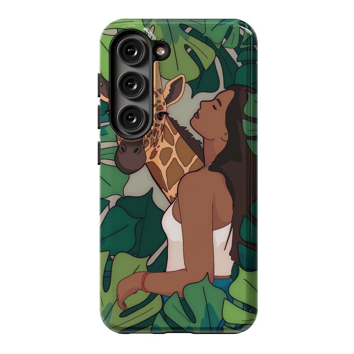 Galaxy S23 StrongFit The green jungle girl by Steve Wade (Swade)